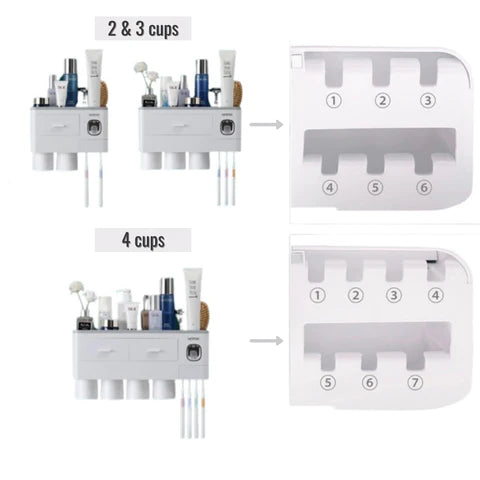 SleekGrip® Wall-Mounted Toothbrush Organizer - Sprinting Home