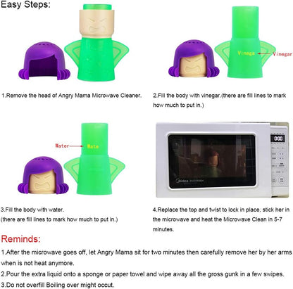 Angry Mama Microwave Oven Steam Cleaner