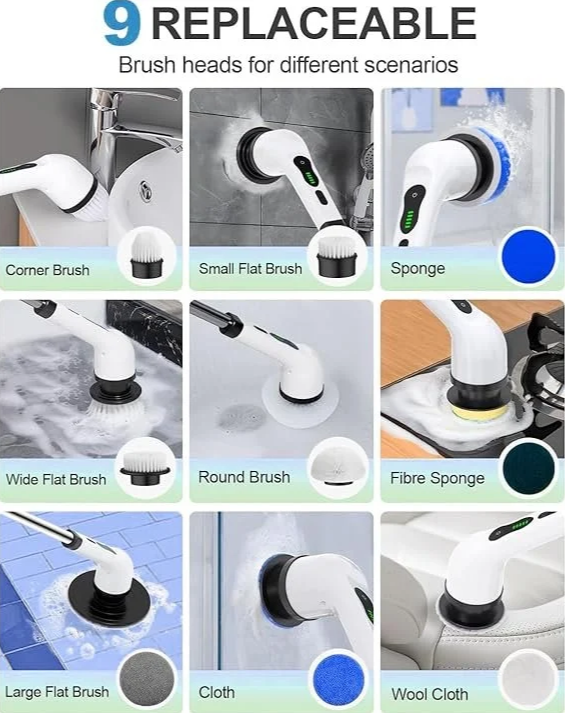 Electric Cleaning Brush 9-in-1