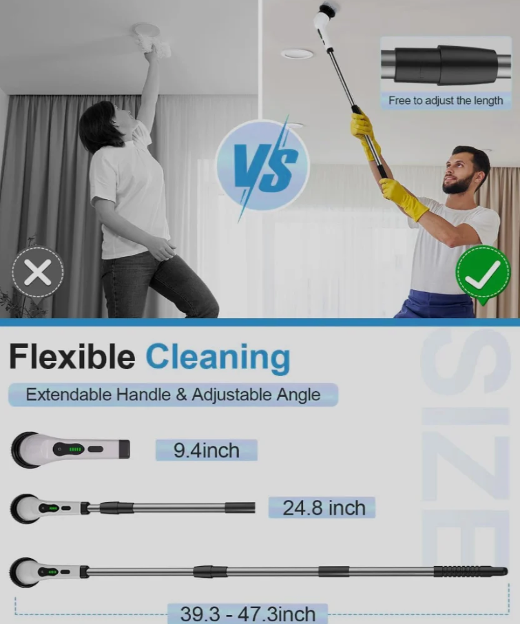 Electric Cleaning Brush 9-in-1