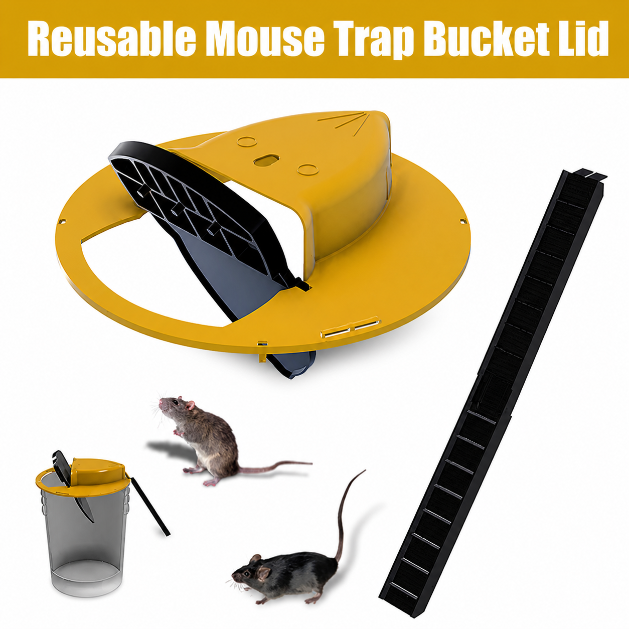 Reusable Mouse Trap Bucket Lid