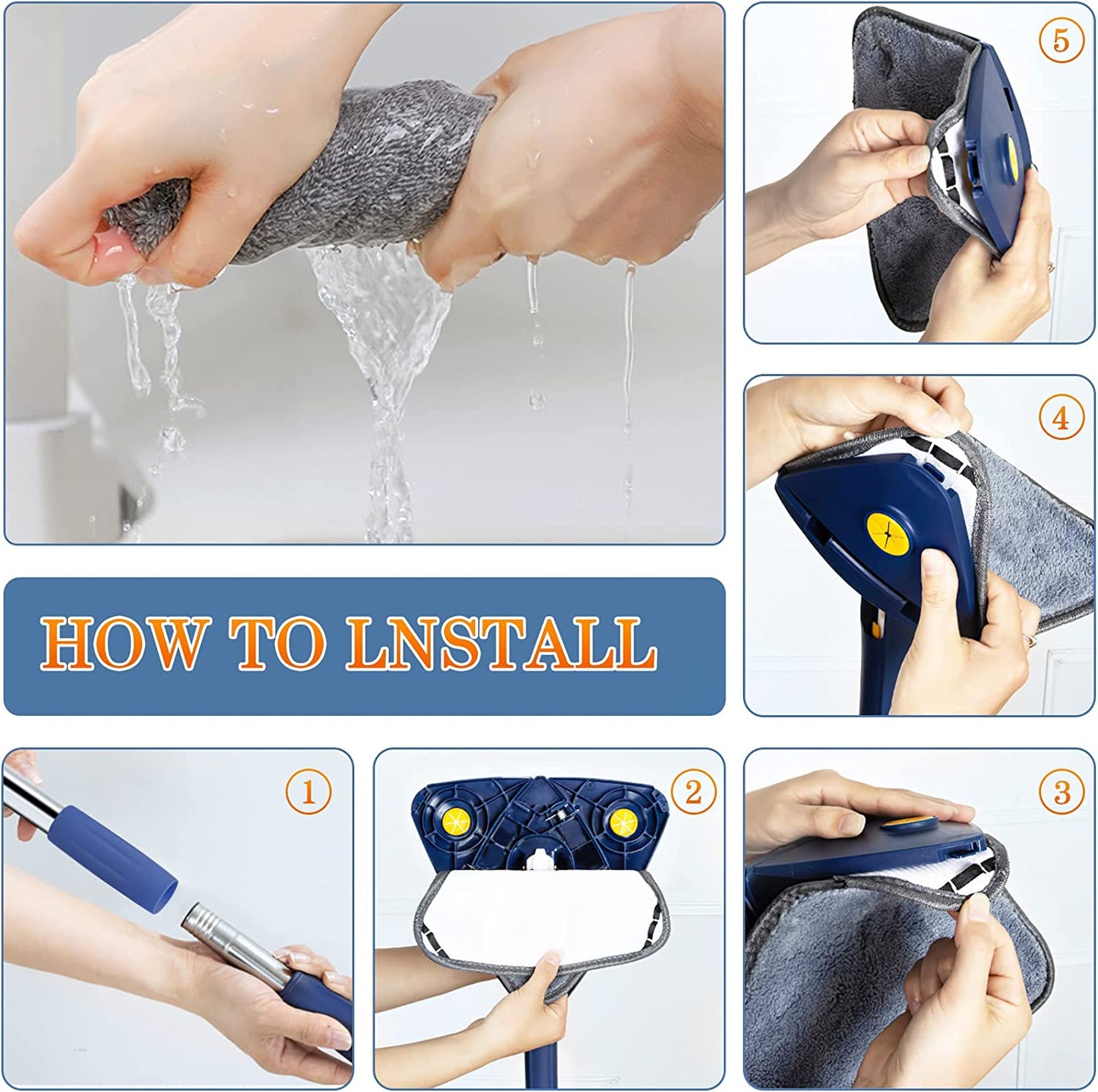 360º Rotatable Adjustable Cleaning Mop - Sprinting Home